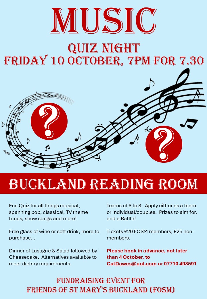 2025 Music Quiz poster blue